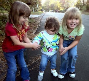 Kimber, Milly and Kenzie on a Walk