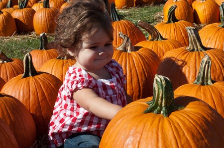 Milly at the Pumpkin Patch