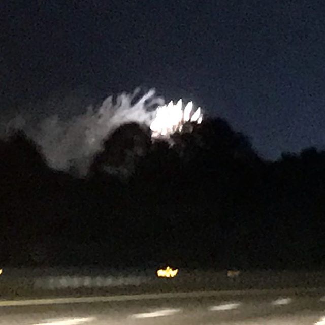 Not the best picture of it, but I would like to thank the State of North Carolina for welcoming the Dotseys home with a nice fireworks show off of I-40. They timed it perfectly to go off just as we got onto the interstate as we were leaving the airport for our drive back to Wilmington. It was a sweet and appreciated gesture.