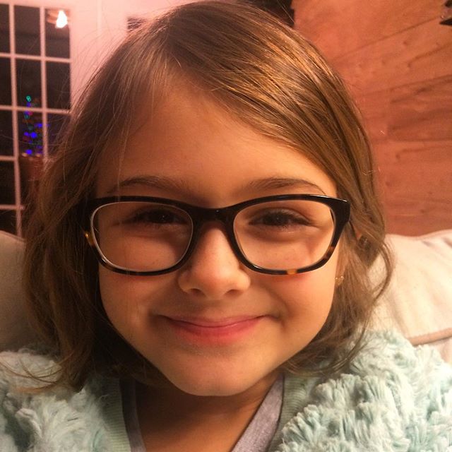 She can see without squinting again! Congrats, little girl, I know you couldn’t wait to get your glasses. #Meliamae