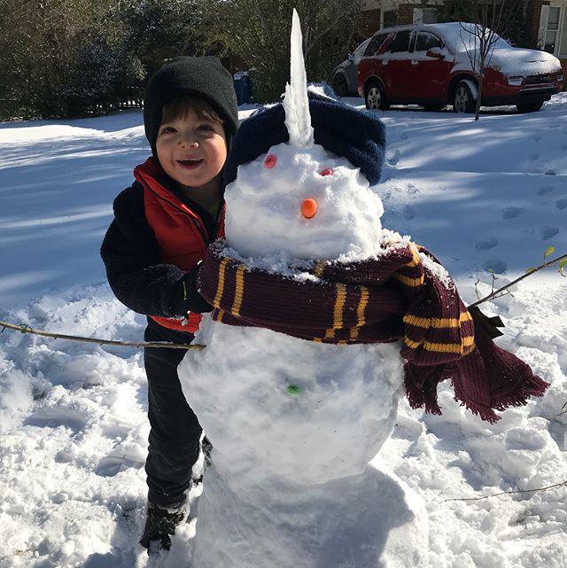 In case everyone missed it, we had snow in #Wilmington today. Not sure if anyone was aware of that or anything. #snowman #winterstormgrayson