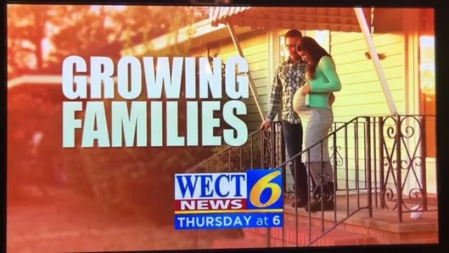 We’re pretty excited that we were chosen to share our journey. Can’t wait to see the finished product from @WECTnews #ivf #ivfsuccess #ivfjourney #ivfpregnancy (Thanks for sending this, @j_branham_gates!) @tris_ten_meagan_dotsey