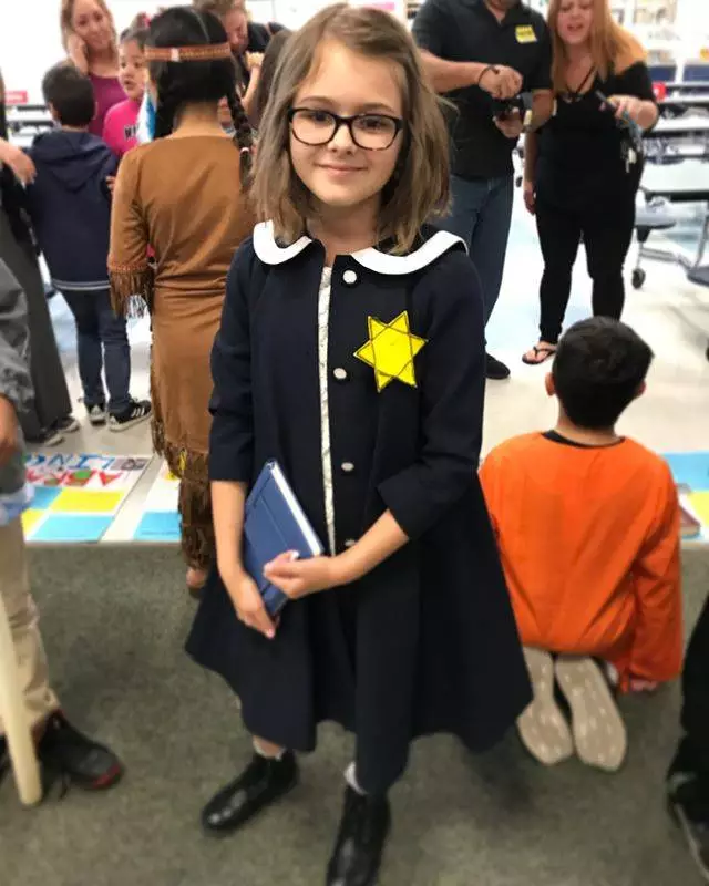 Milly chose Anne Frank as the subject of her “living wax museum” research project. It was very interesting discussing it with her as she was reading Anne Frank: The Diary of a Young Girl. Great job on your project, #Meliamae!