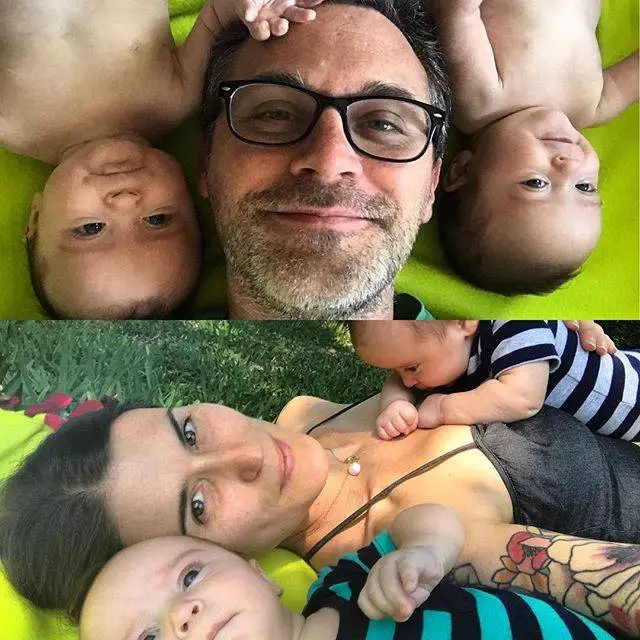 Hanging out with babies. This is our weekend mornings now, and it’s awesome. #LOML #hookedonfawnix #twins #twinboys #twindad #twinmom #twinning #twinparents